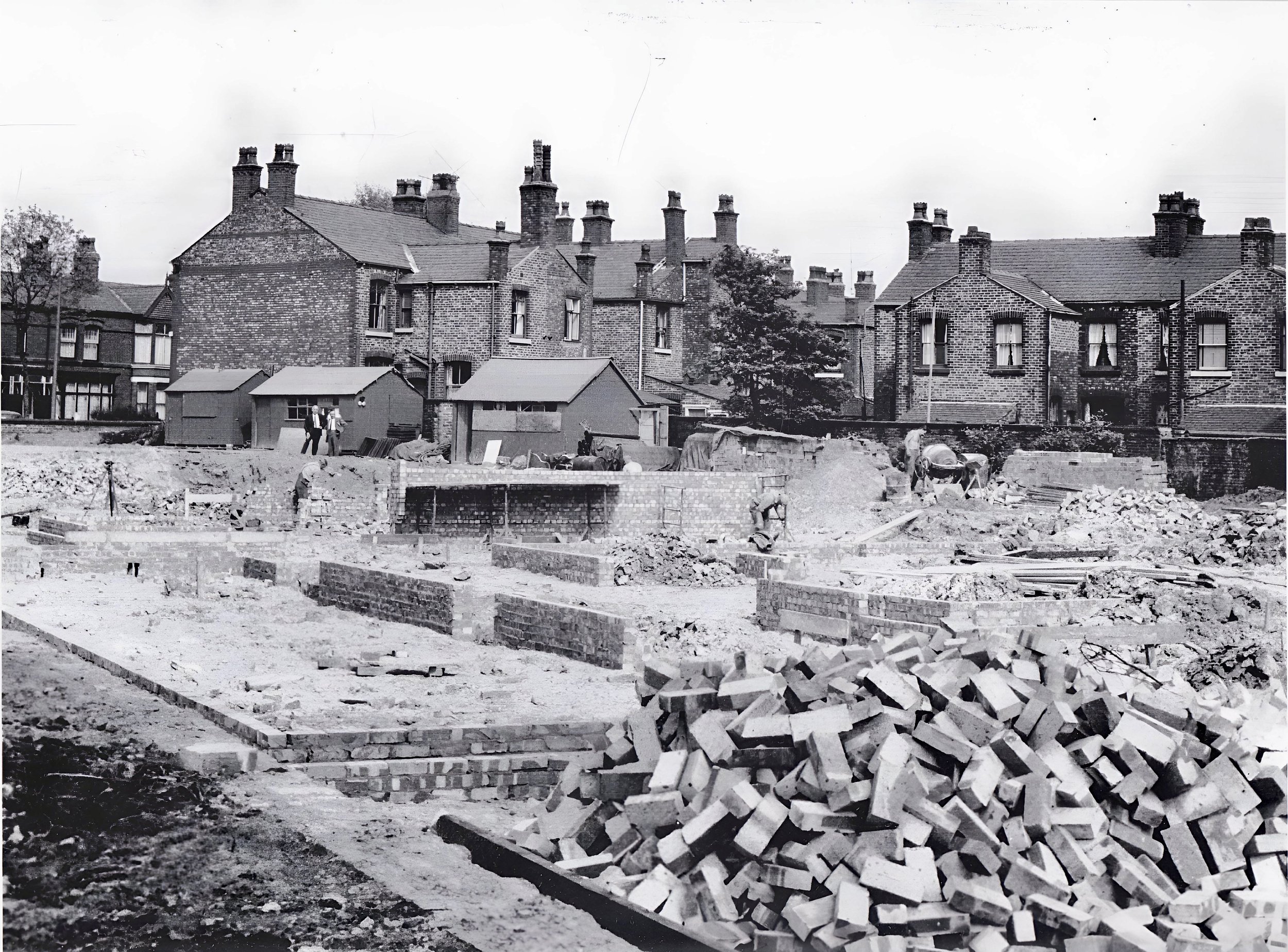 Construction on the site of the old rectory 1963