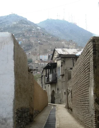 I like to walk along this little road.
