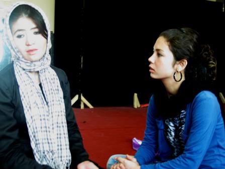 Jamila comforting Amina