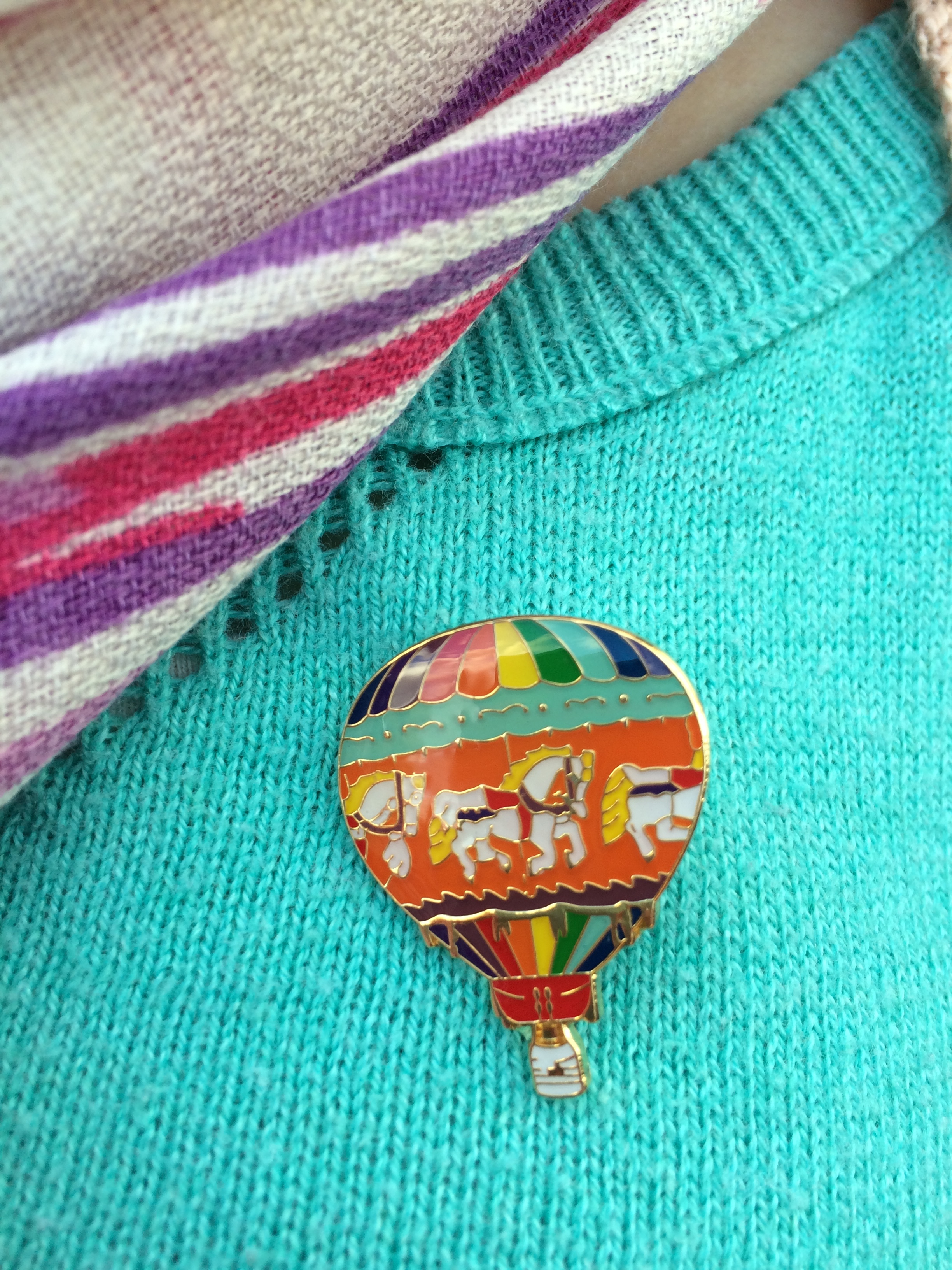 My carousel balloon pin
