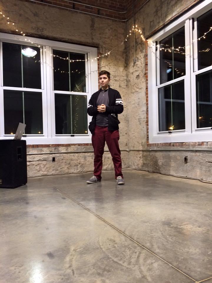 Benjamin Babineaux speaking at La Fete du Fem
