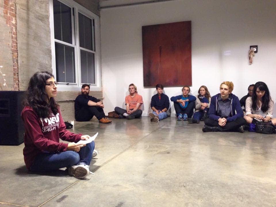 Nadia Rasha Khansa reading her poem