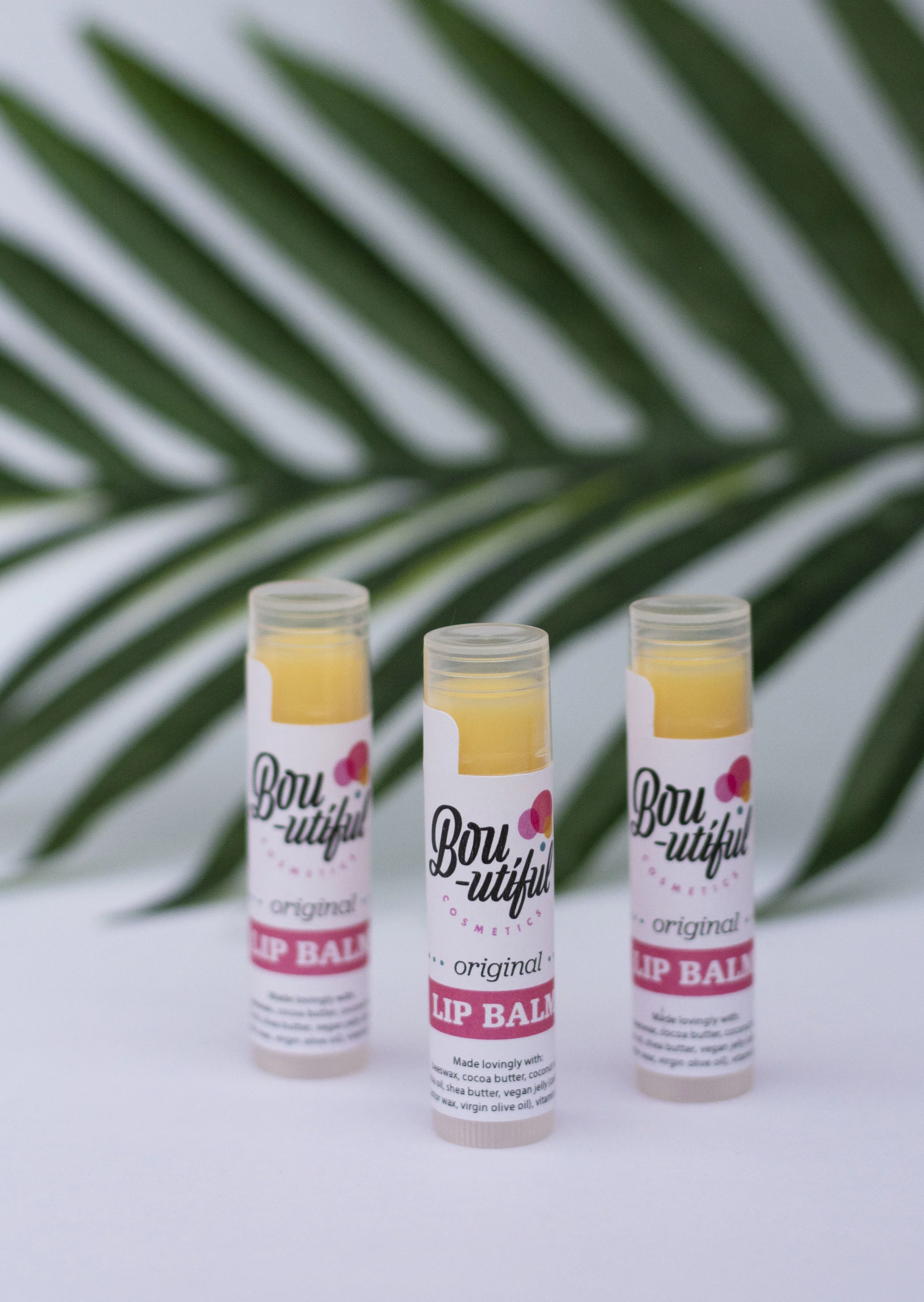 Bou-utiful Cosmetics Logo and Lip Balm Packaging