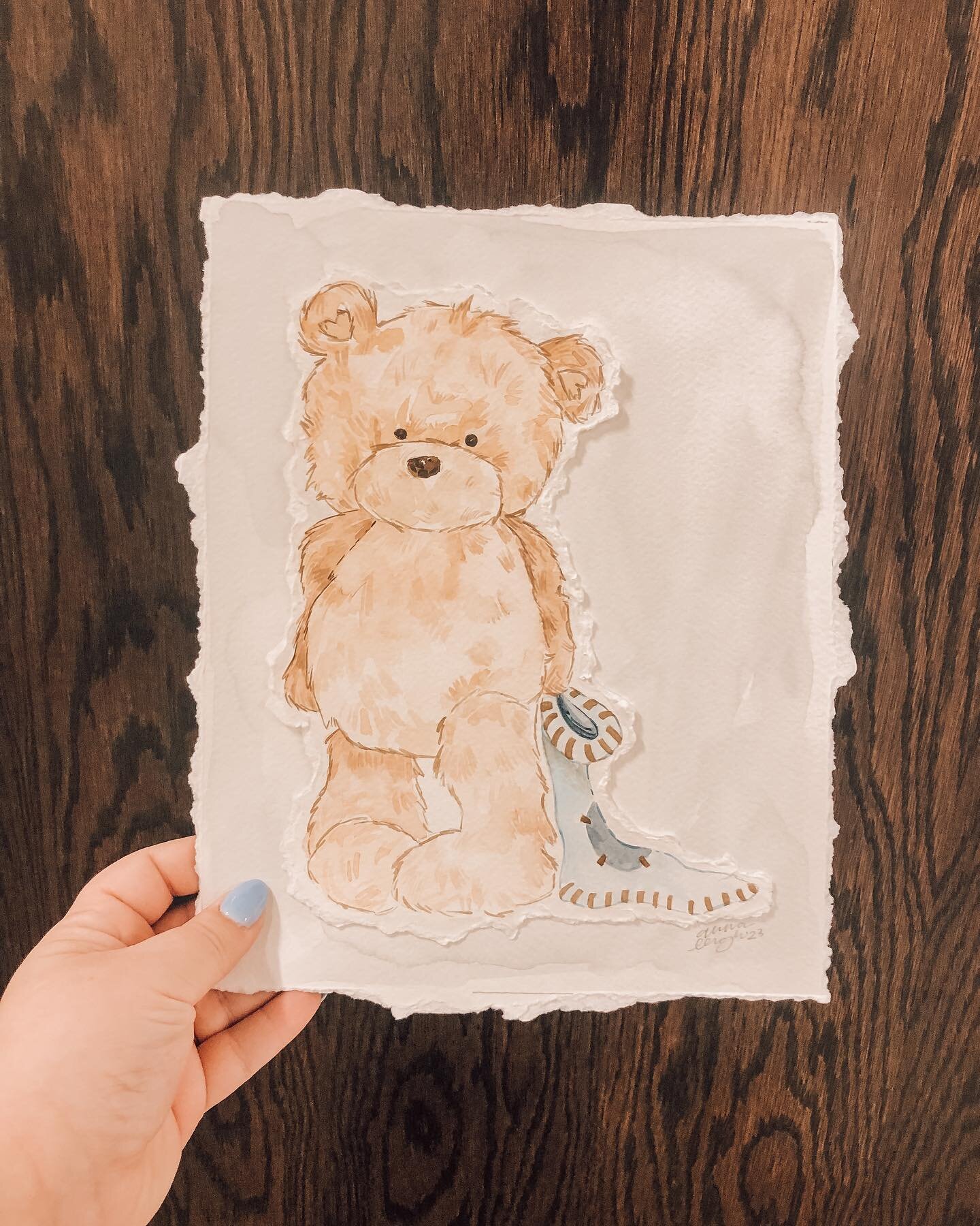 Baby bear for a sweet baby boy. 

These are perfect for a nursery gift! Let me know if you are looking for a unique baby gift. 

#watercolor #baby #nursery #decor #babyshower #gift