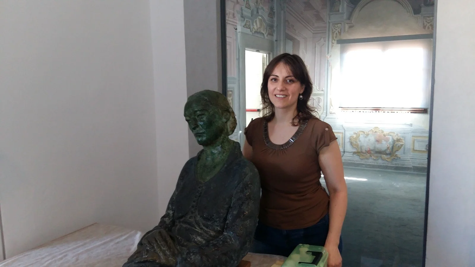 Conservator Merj Nesi on the eve of the sculpture’s permanent museum exhibition