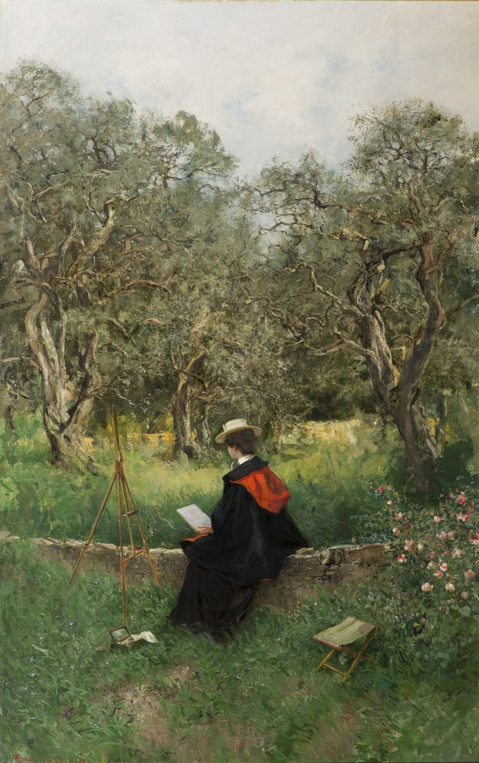 Under the olive trees, Pompeo Mariani, Civic Gallery of Modern Art, Genoa