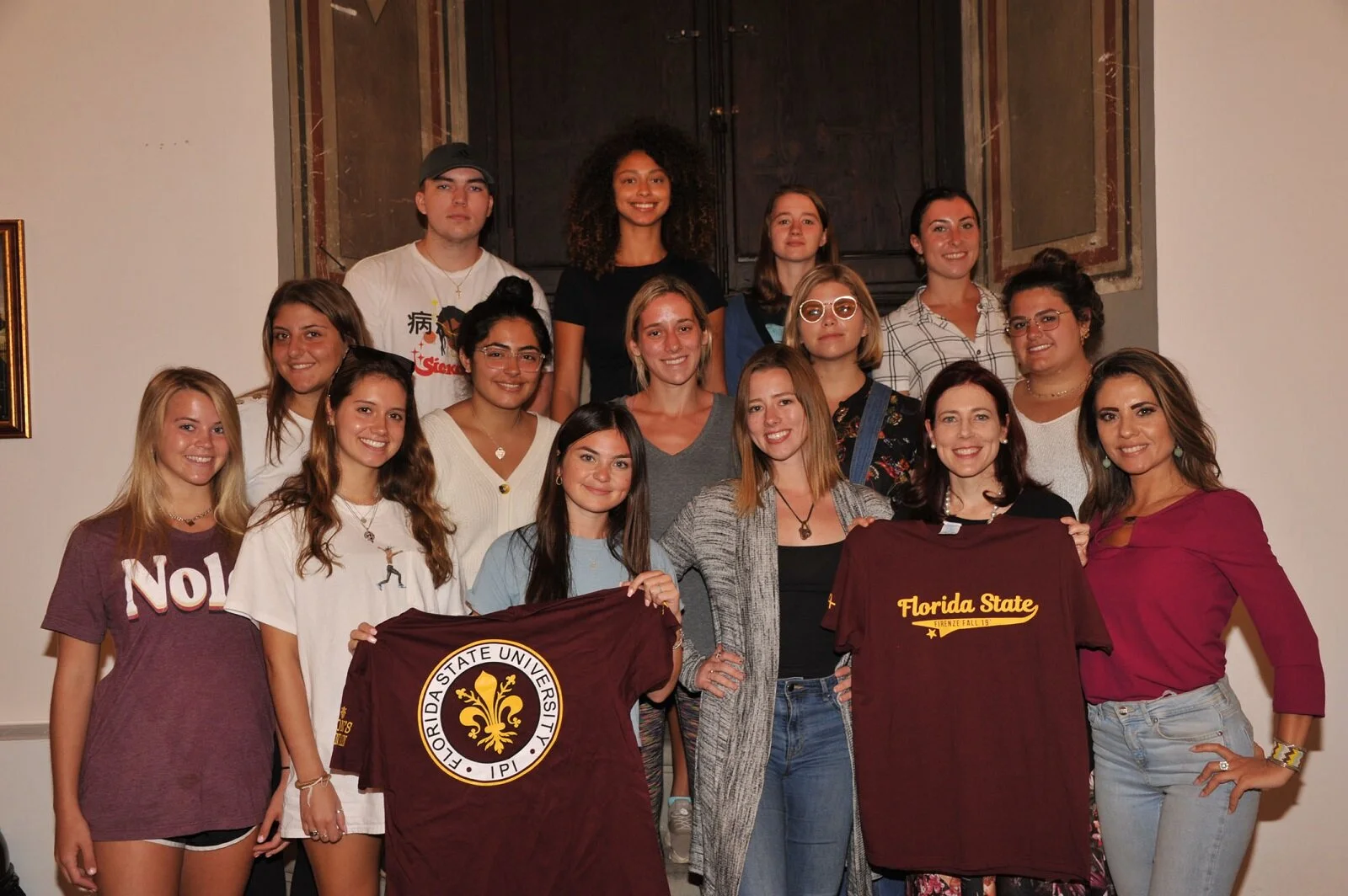 FSU students in Florence, fall term 2019 with AWA director and professor Maria Michela Mattei
