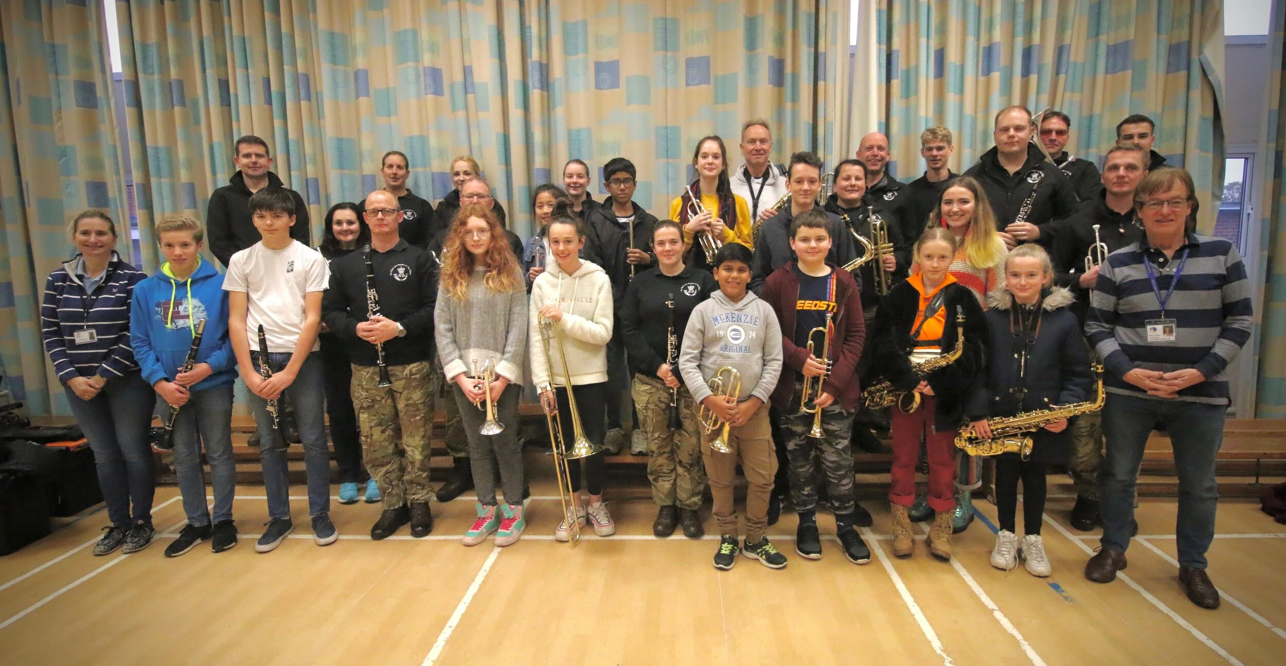 BAND AND BUGLES OF THE RIFLES INSPIRE PORTSMOUTH'S YOUNG MUSICIANS 