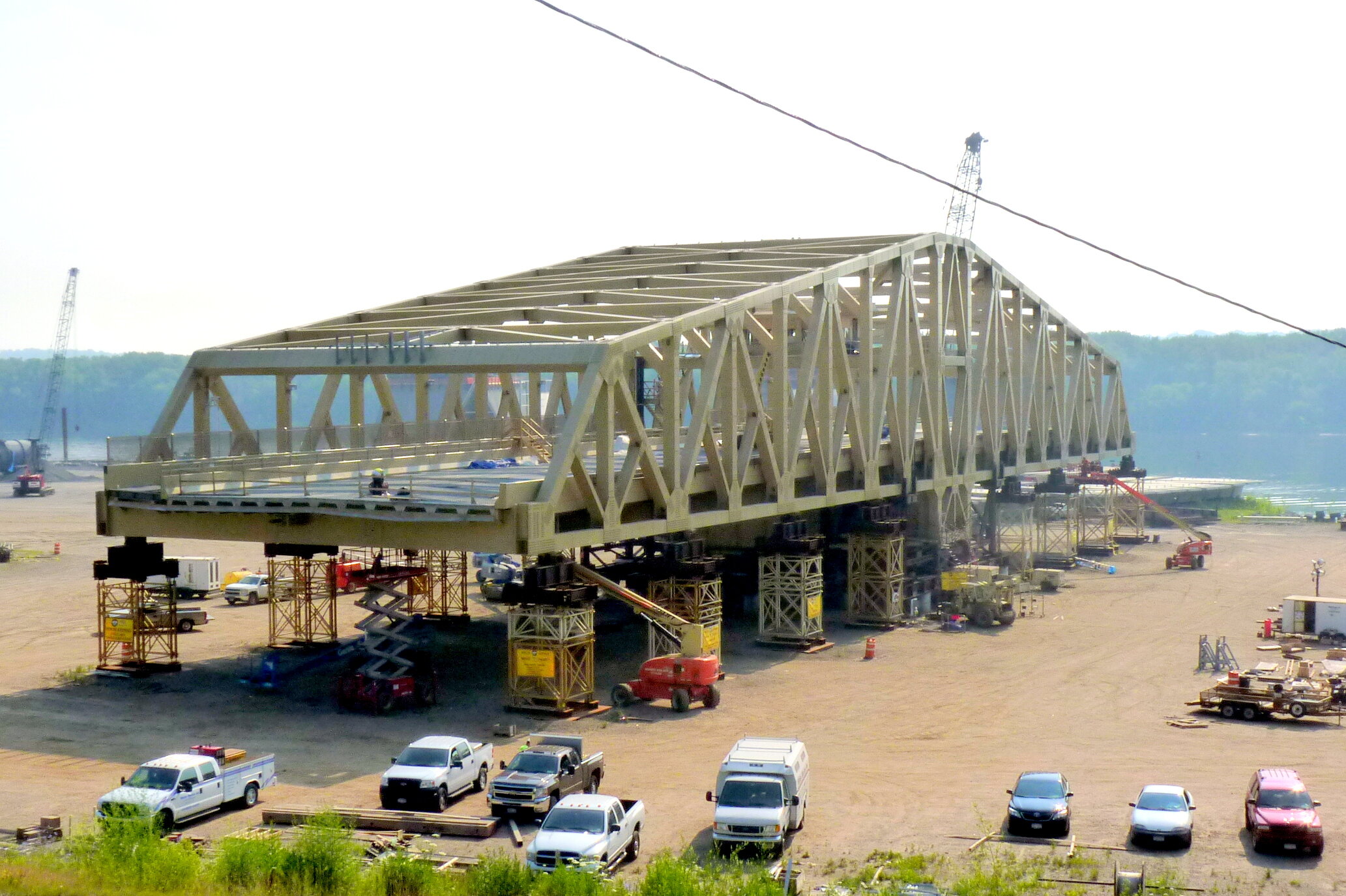 Erection of Truss Span on Falsework