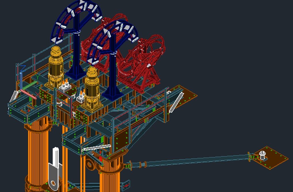 3D Model of Strand Jack on Jacking Tower