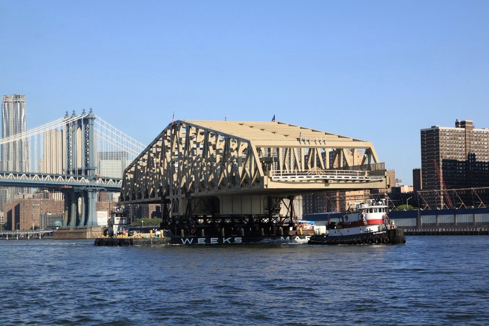 New Bridge on Barge