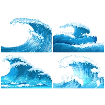 Note the different sizes and shapes of the waves... each is unique!