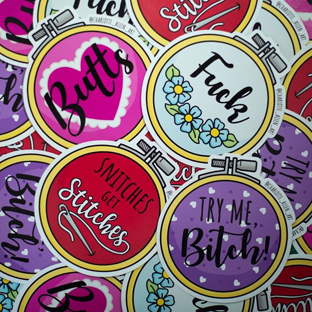 New Rude Hoop Stickers and Badges now on Etsy!
Etsy link in bio!
Will have some with me on Sunday @belfastflea in the @sunflowerpub ❤️
.
.
.
#charlotteallencreativeart #creativeartni #belfast #localbusiness #badges #badgepack #vinylstickers #stickers