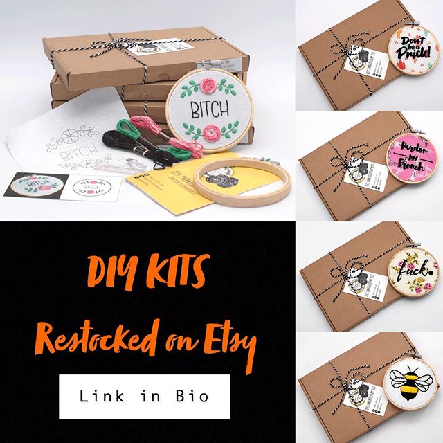 Hand Embroidery DIY Kits Restocked on Etsy ❤️
Link in Bio - Bumble bee 🐝 - Bitch - Fuck
- Pardon my French
- Don&rsquo;t be a Prick 🌵 .
.
.
.
#creativeartni #charlotteallencreativeart #localbusiness #belfast #embroidery #embroideryhoop #diyembroide