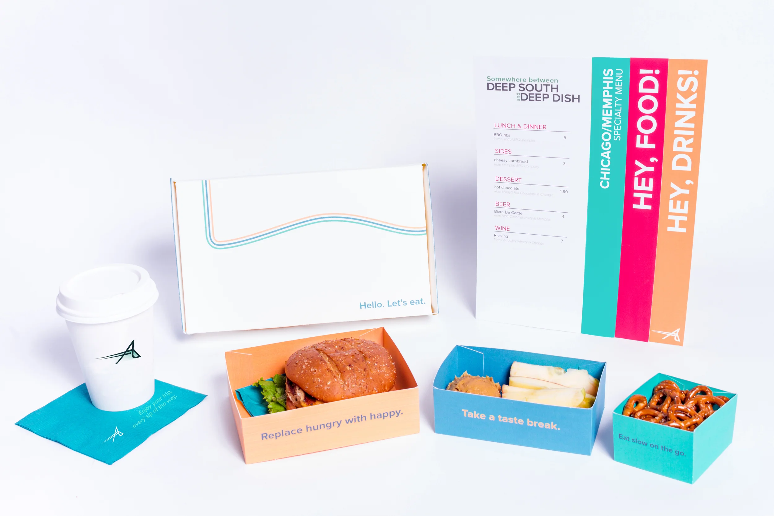  food and drink packaging on the train 