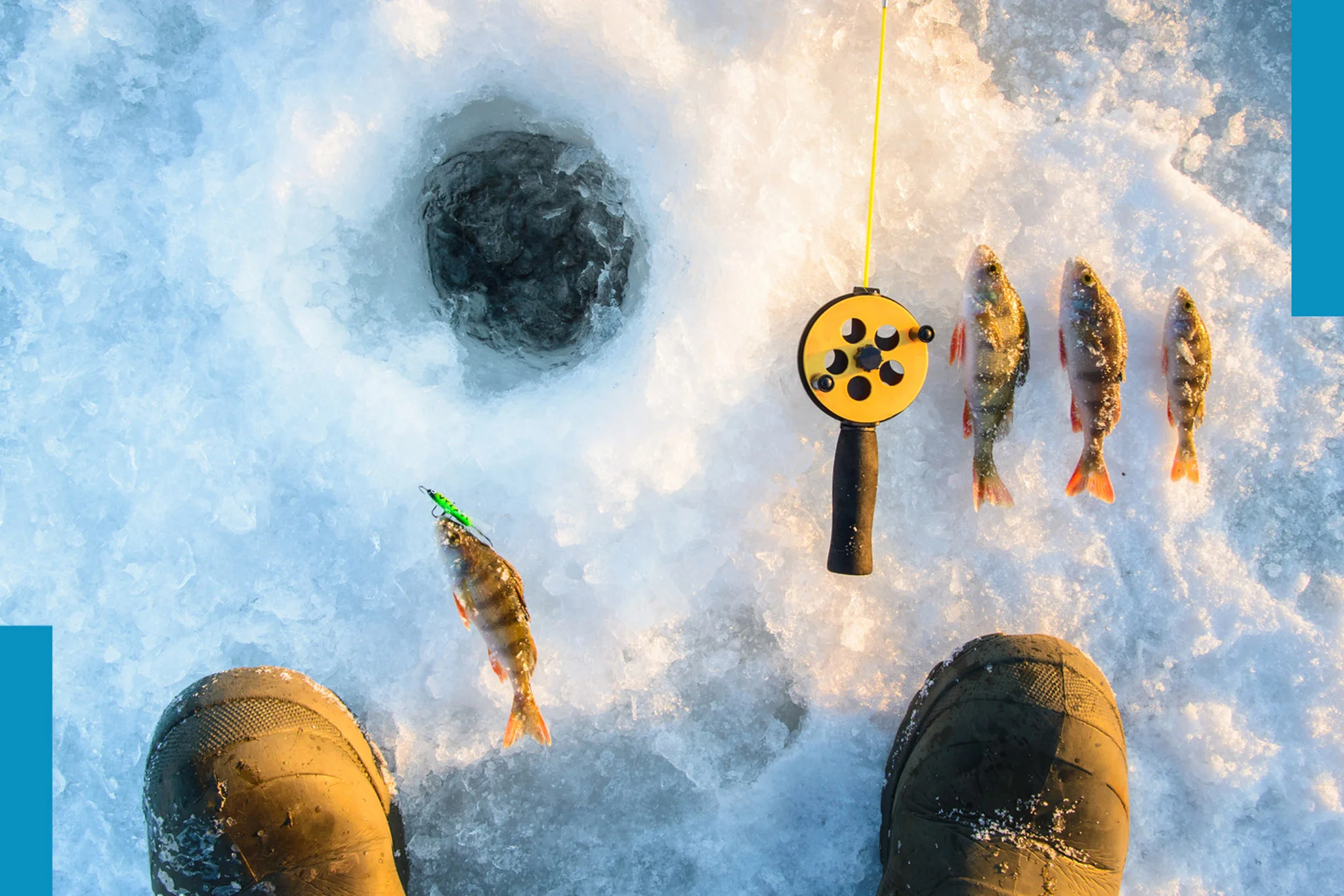 Eisangeln auf dem Russka-Teich