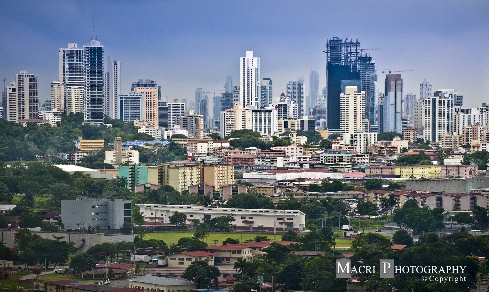 Aerial view of Panama City, South America