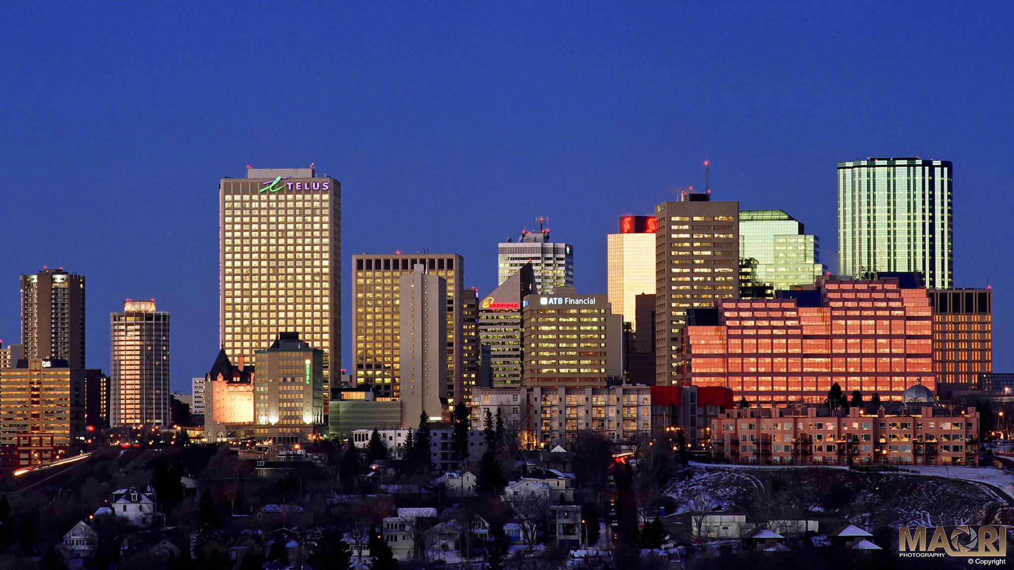 City of Edmonton at dusk - Edmonton, Alberta, Canada