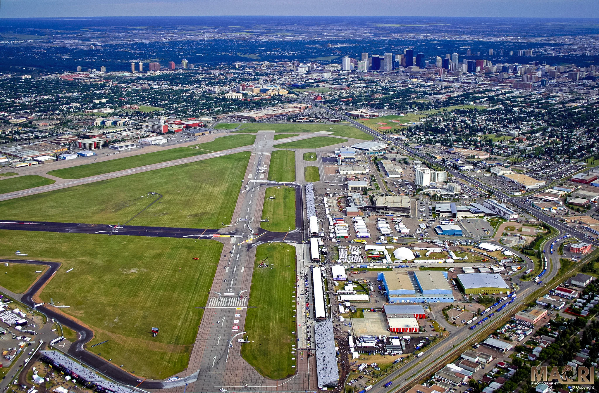 Aerial view of the City Centre Blatchford Field Airport - Edmonton, Alberta, Canada