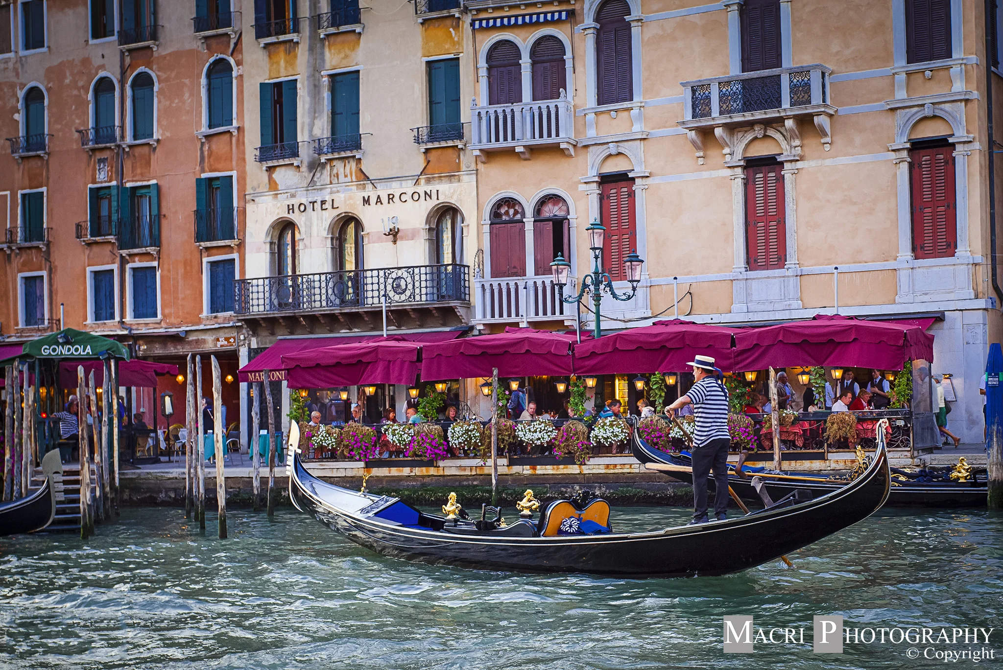 Venetian Gondola in the Venetian Lagoon - Venice, Italy