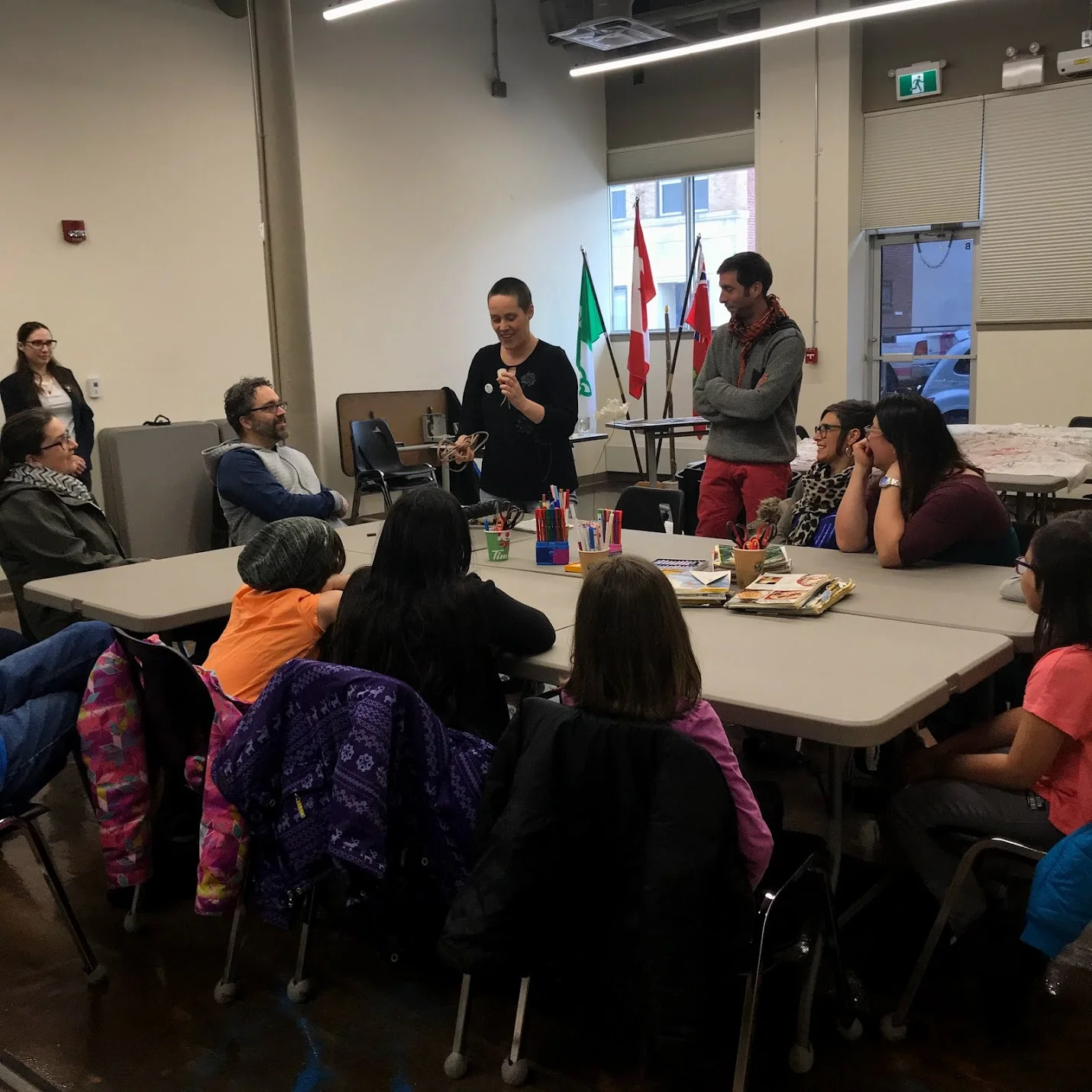 Atelier artistique proposé par le Club culturel francophone de Thunder Bay, avec Céline Mundinger et Sébastien Hardy, 05/2018