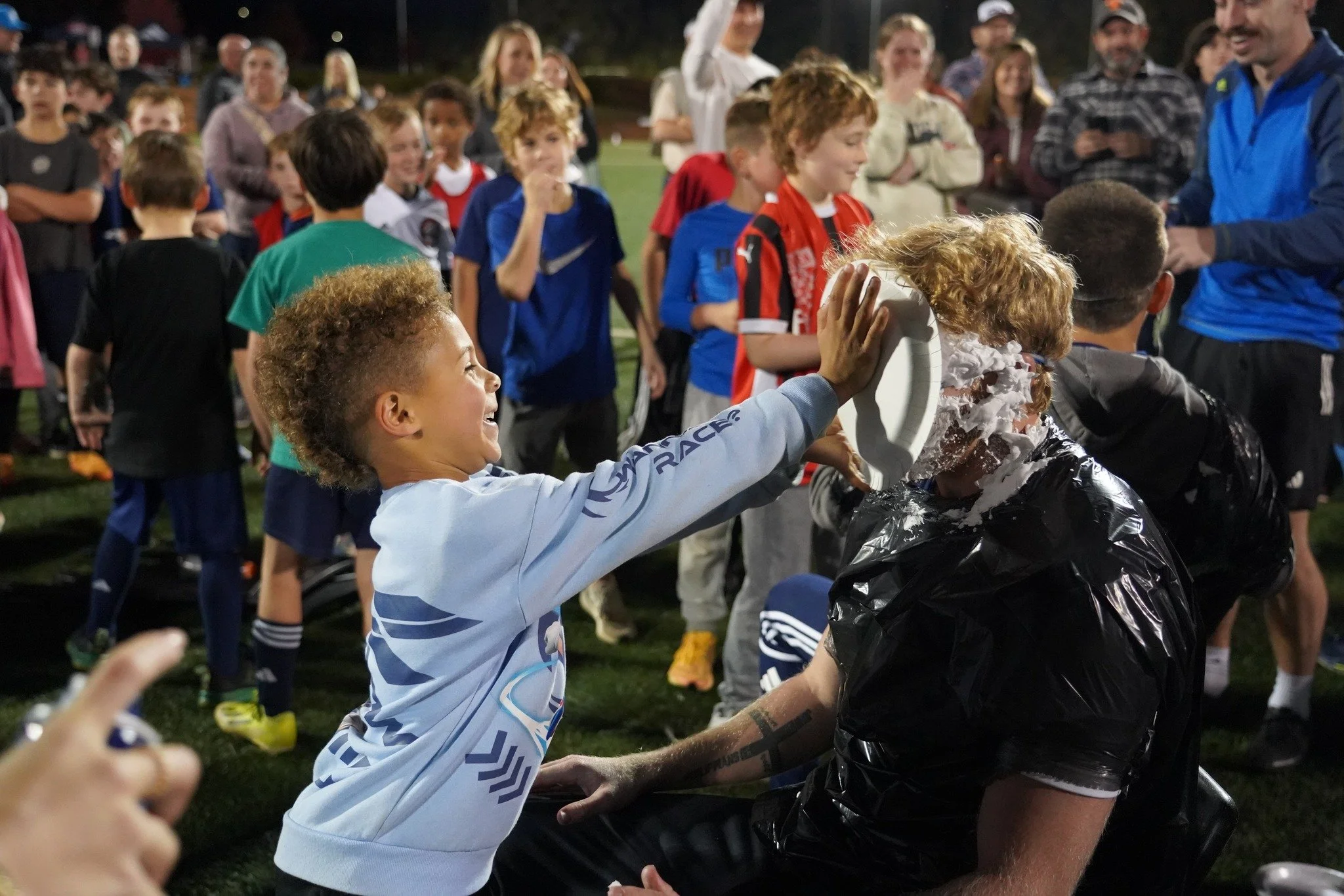 Believe it or not, our coaches loved getting pied at our end of season celebration 😉🍰Thank you to all of our Rec &amp; Challenge families who came out! 👏 

#SoliDeoGloria