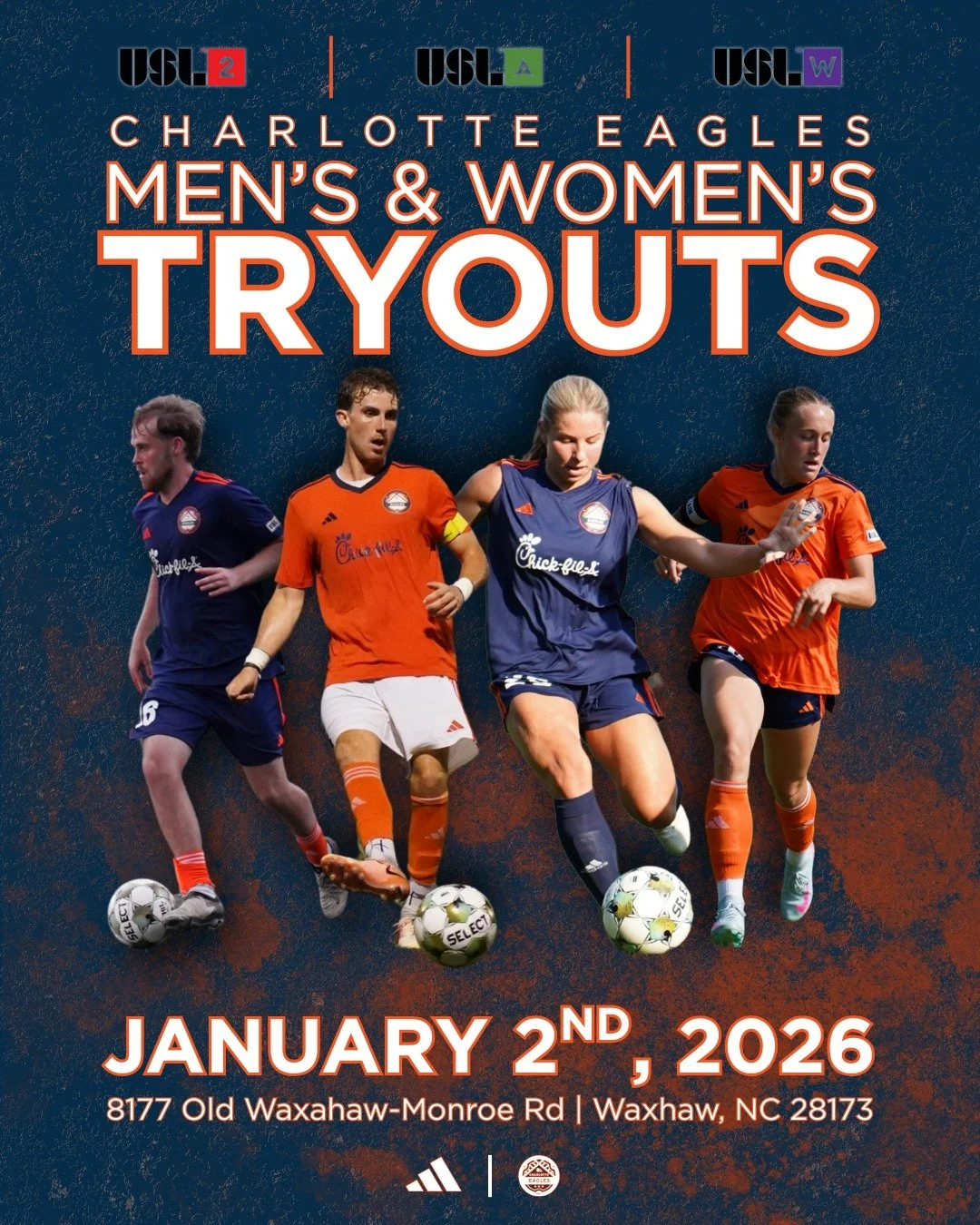 Eager to Join the Eagles Family? 🦅 Tryouts for our Summer Ministry teams are this FRIDAY! ⚽️

🗓️ January 2nd, 2026
📍 Charlotte Eagles Complex - 8177 Old Waxhaw-Monroe Rd | Waxhaw, NC 28173

Register today at the link in bio!

#SoliDeoGloria

-----