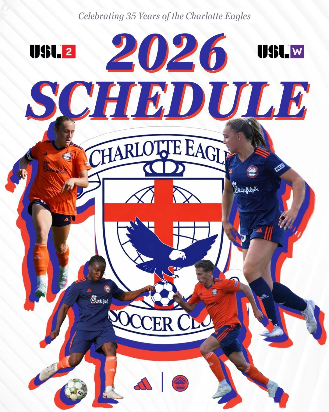 The wait is almost over ⚽️🔥 

Schedules for our @uslleaguetwo &amp; @uslwleague teams are here and we'll be kicking off the 2026 season before we know it 💪

Both teams begin their season on the road at Wake FC before returning home for a doublehead