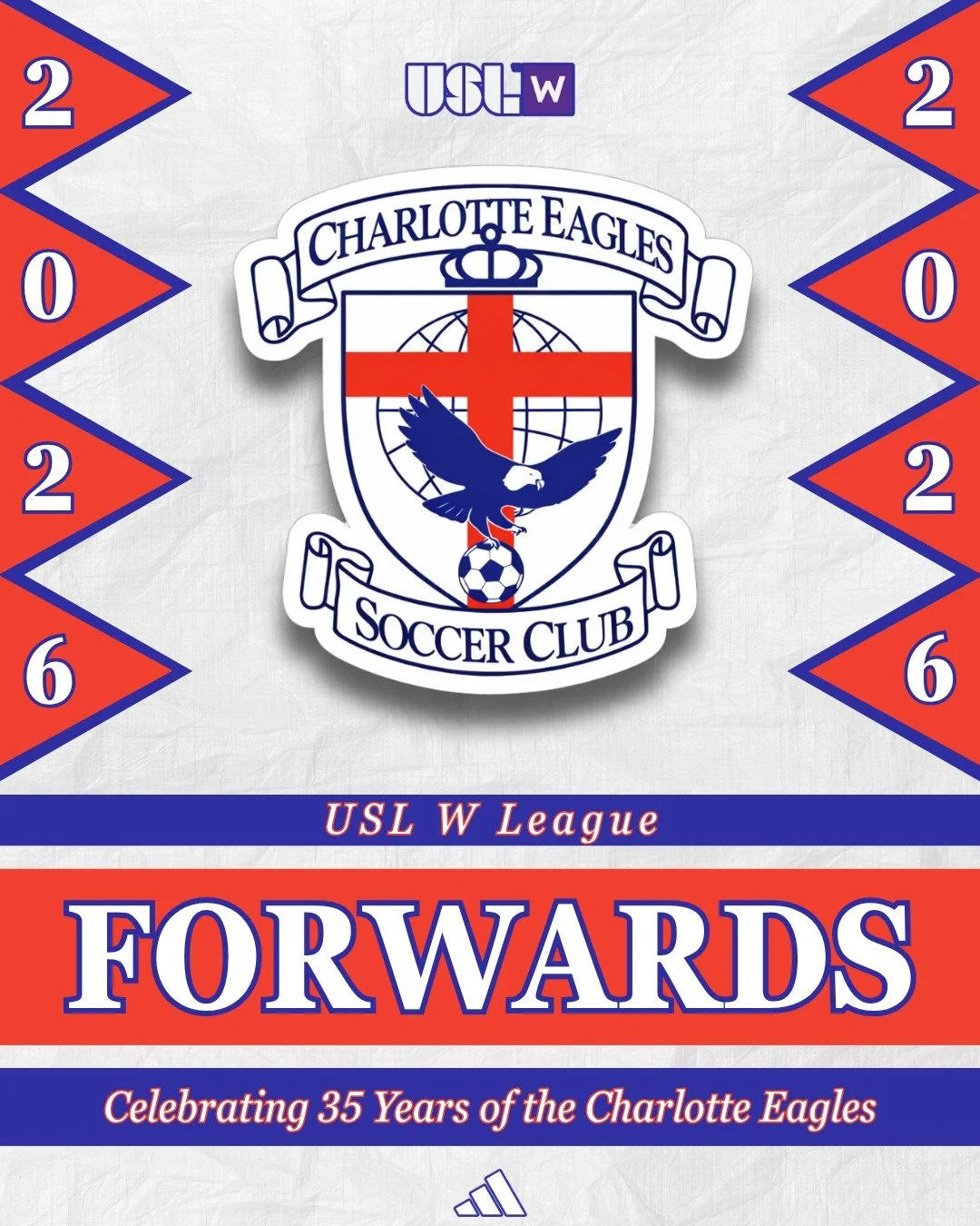 𝑻𝒉𝒆 𝒍𝒂𝒅𝒊𝒆𝒔 𝒍𝒆𝒂𝒅𝒊𝒏𝒈 𝒇𝒓𝒐𝒎 𝒕𝒉𝒆 𝒇𝒓𝒐𝒏𝒕 𝒍𝒊𝒏𝒆 ⚽️

Please welcome your @charlotteladyeagles 𝒂𝒕𝒕𝒂𝒄𝒌𝒆𝒓𝒔 for the 2026 @uslwleague league season 🤩

#SoliDeoGloria | #USLWLeague | #USLW | #Path2Pro