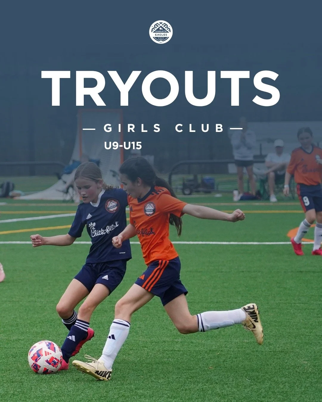 Tryouts for our Girls teams are less than ONE week away 👏⚽️

Ready to get started?
🔗 Register at charlotteeagles.com/tryouts-girls or click the link in bio

Questions? Contact Bess Harrell at bharrell@charlotteeagles.com

#SoliDeoGloria 

---------