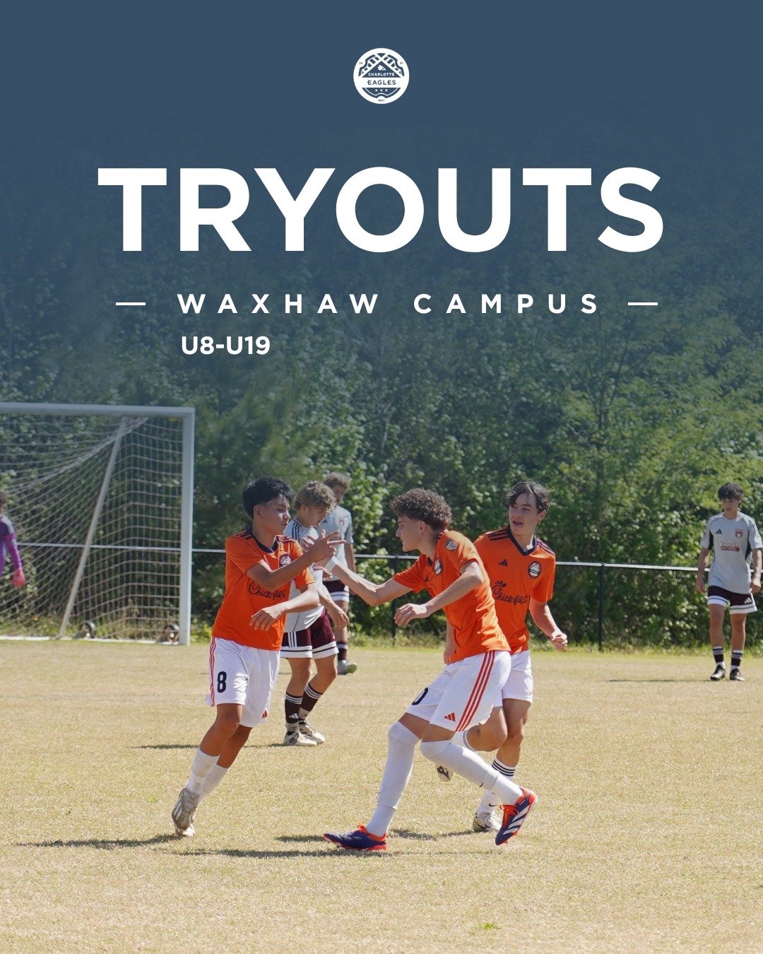 The first window of tryouts for our Waxhaw Campus begin tonight!
📍 Charlotte Eagles Soccer Complex
👥 Age Groups U8 - U14

It's not too late to register... visit the link in bio to get signed up!

#SoliDeoGloria

--------
#SoccerTryouts #CharlotteEa
