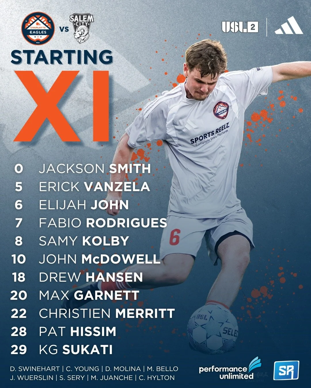 The first XI to face @salemcity_fc 🦅

#SoliDeoGloria | #USLLeagueTwo | #Path2Pro