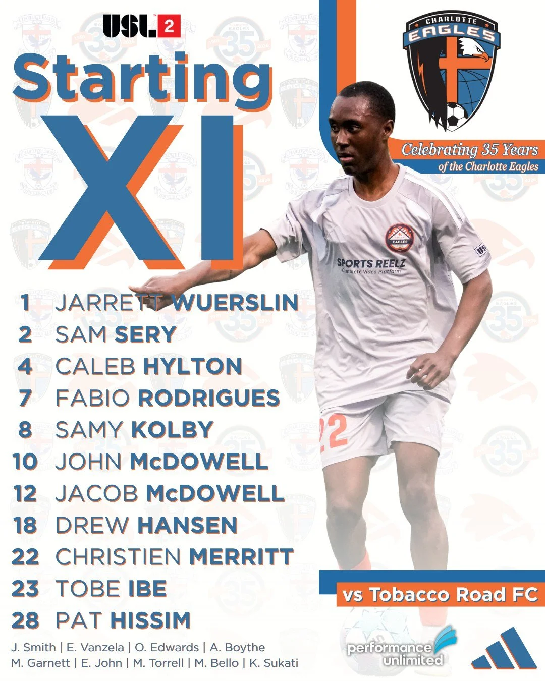 Tonight's Eagles to face @tobaccoroadfc 🦅

#SoliDeoGloria | #USLLeagueTwo | #Path2Pro