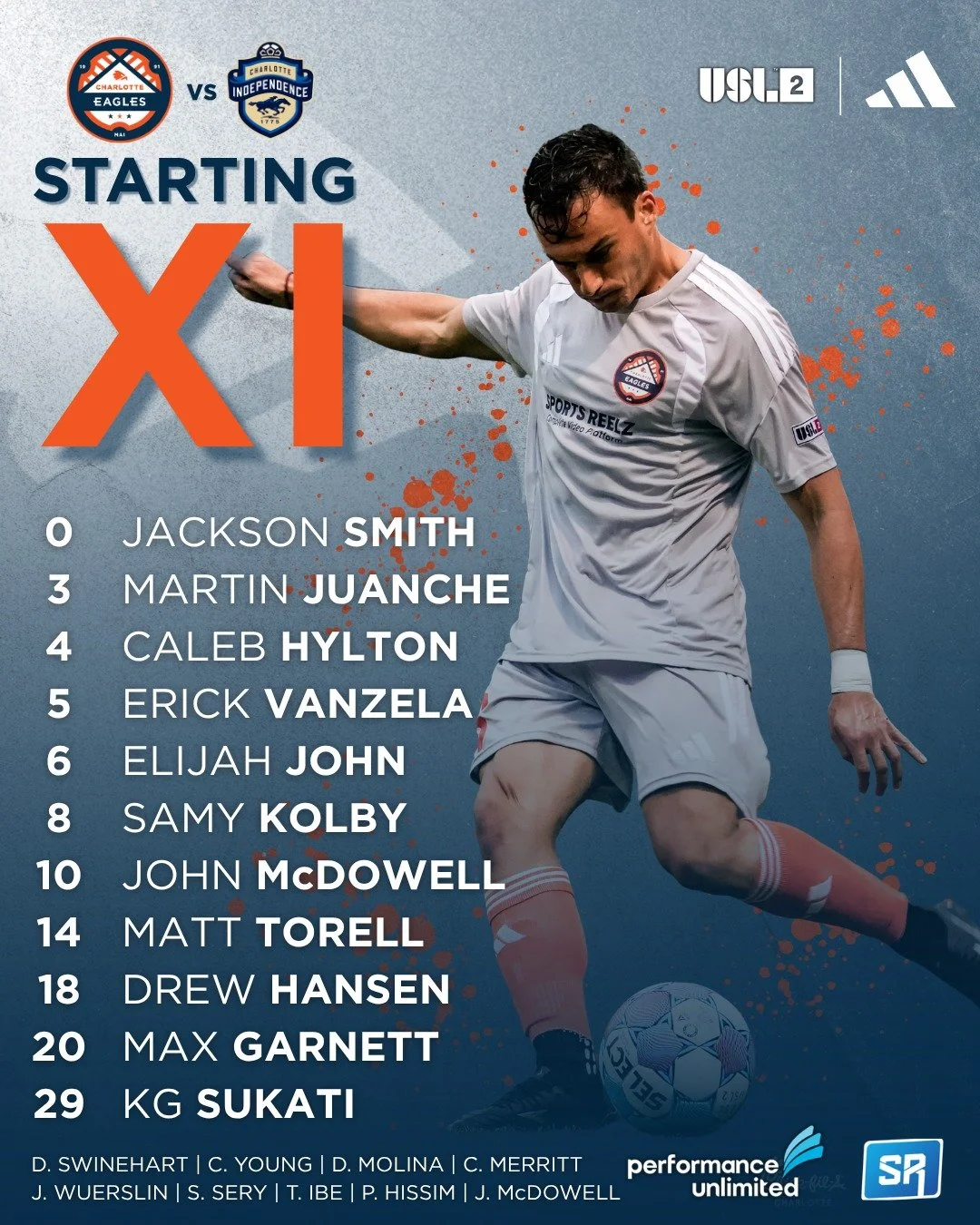 Tonight's starters to face the Independence 🦅

#SoliDeoGloria | #USLLeagueTwo | #Path2Pro