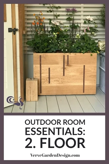 Both outdoor and indoor rooms need a defined floor area. Image: Verve Garden Design