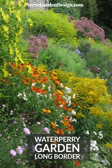 Colourful Herbaceous Border in Gertrude Jekyll Style at Waterperry Gardens. Image: Lorraine Young/ Verve Garden Design.