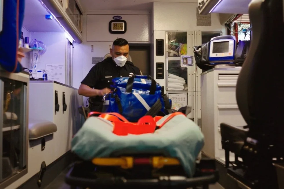 Berkeley Fire Department Paramedic providing life support