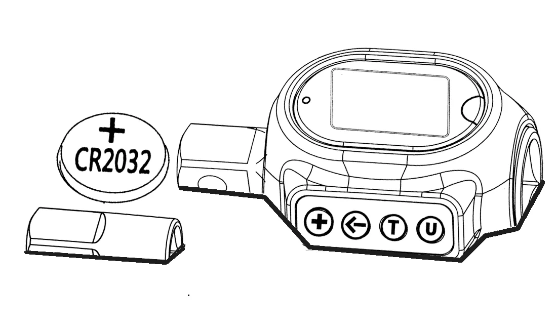 A spare battery can be stored in the round niche in the case 