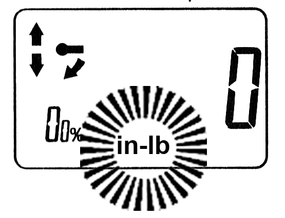 diSPLAY CHANGES TO "IN-lb" LIKE ABOVE