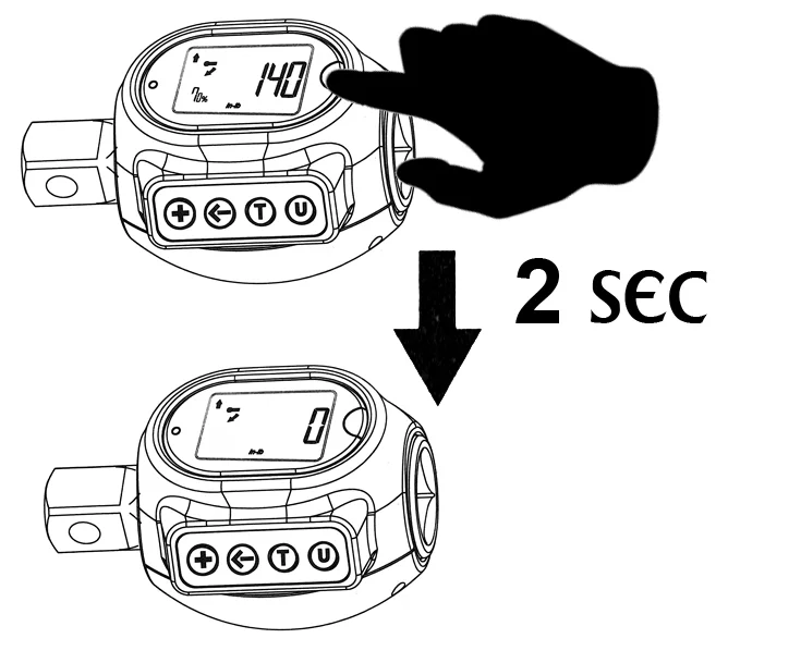 6) AFTER RECORDING YOUR READING, PRESS AND HOLD POWER BUTTON FOR 2 SECONDS THIS RESETS THE READING TO ZERO. ON TO THE NEXT HIVE!