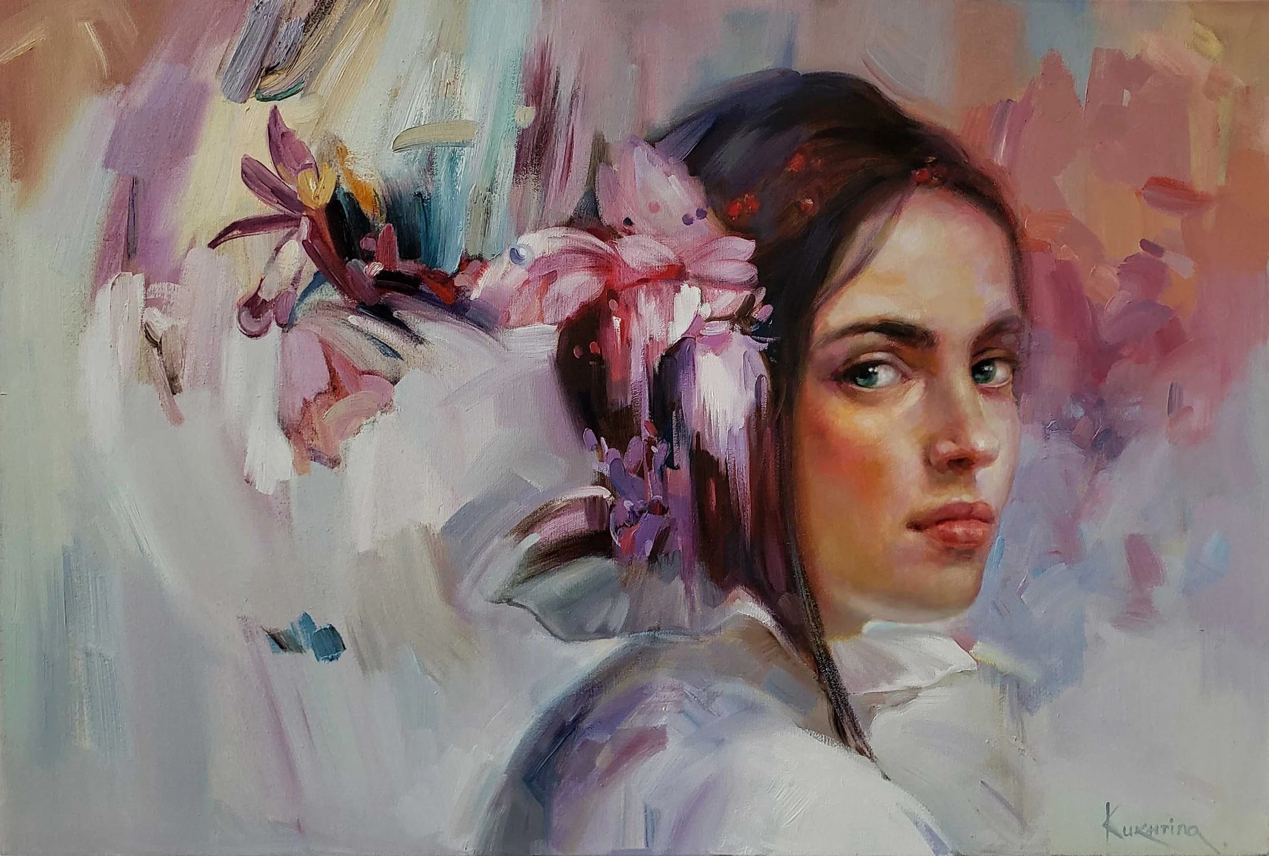 Portrait in Violet 30"X20"
