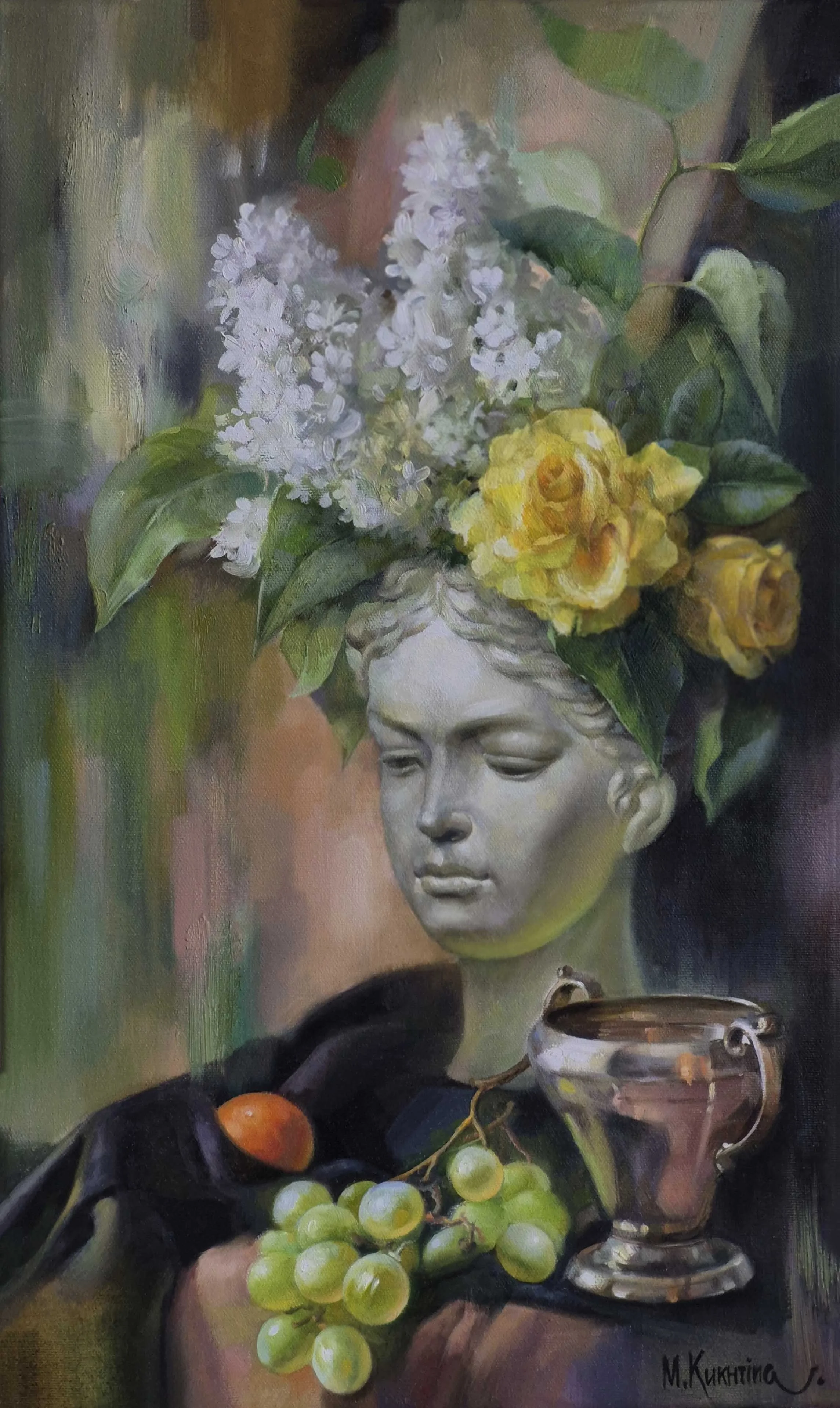 Study with lilac 20 "x 12"