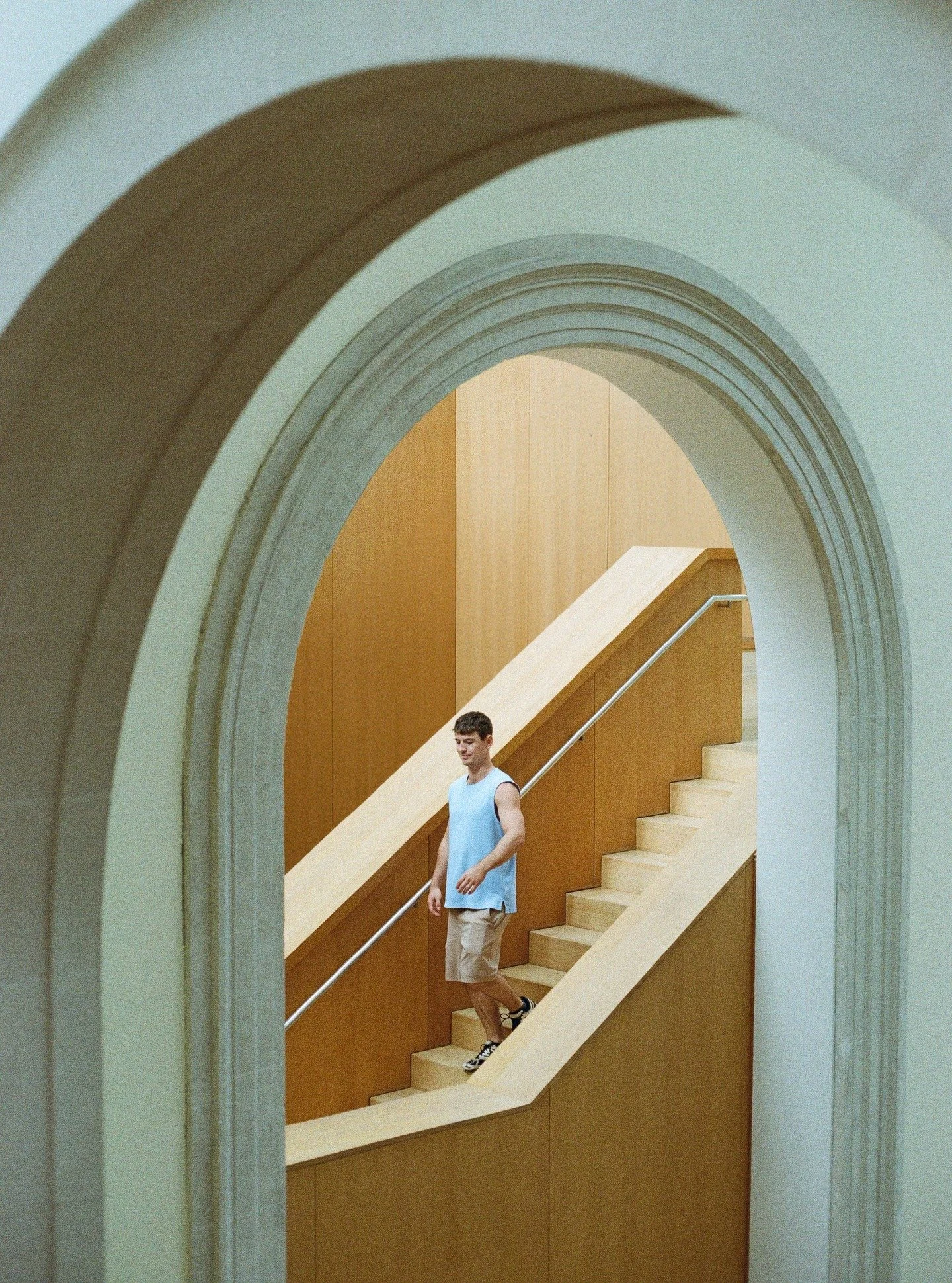 Adventures at @agotoronto with @kuscheln___ 🌀
Such a stunning space designed by Frank Gehry, full of curves and timeless material. 
Shot all of these on my good old Minolta X-700 📸 with Kodak Portra 400.
So much to see!
#AGO #FrankGehry #35mmFi