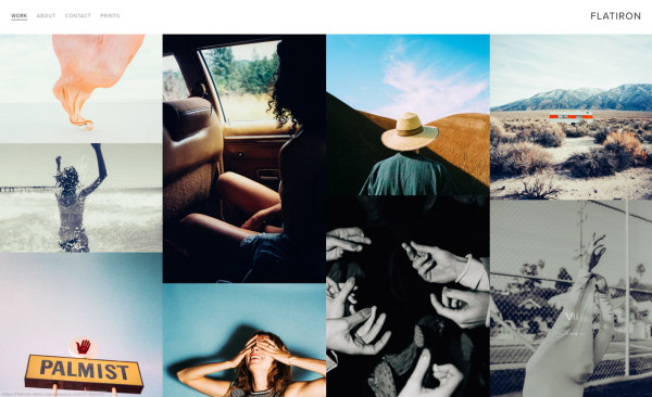 Flatiron is another template with an impressive portfolio gallery display.