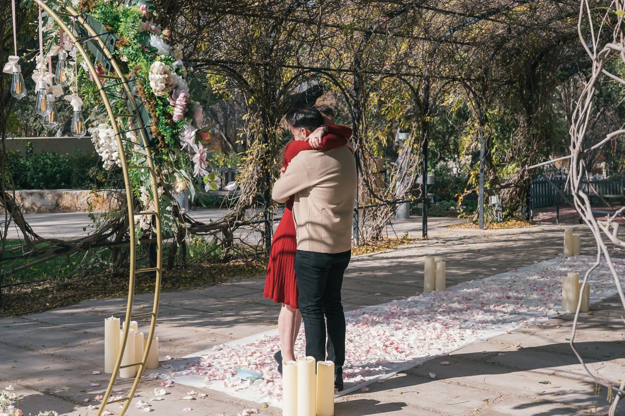 Proposing at the San Antonio Botanical Garden