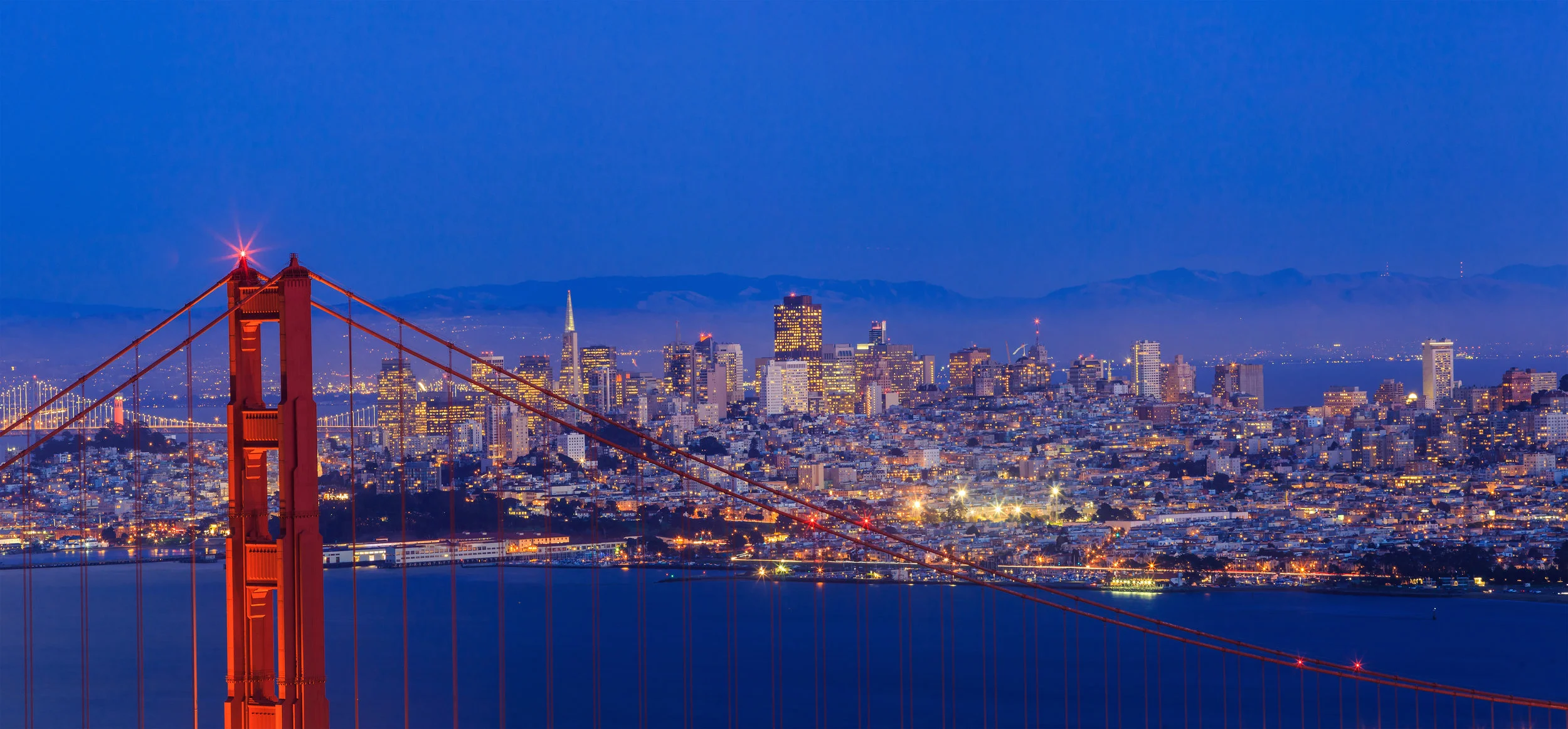 A view of the city from the Marin Headlands
