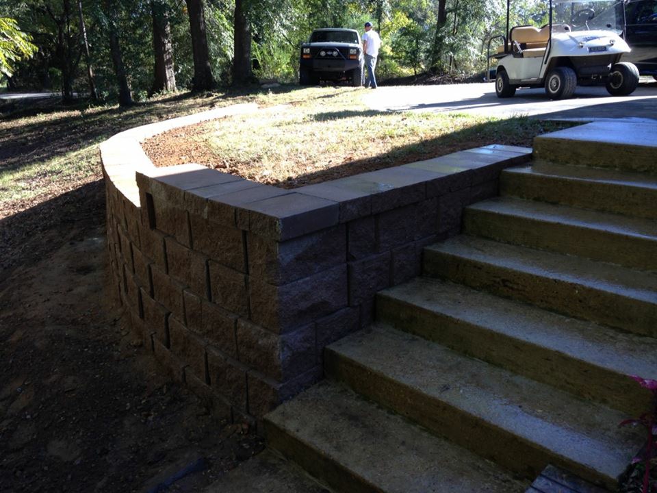 Steps and retaining walls