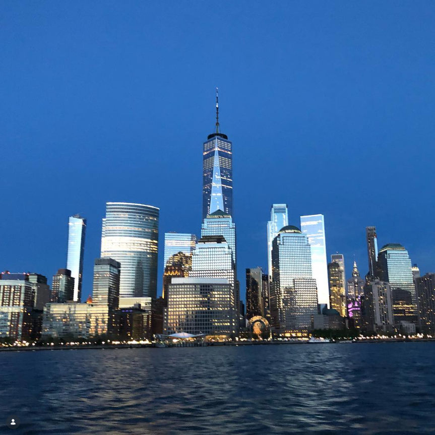 World Trade Center from the water in NYC boat
