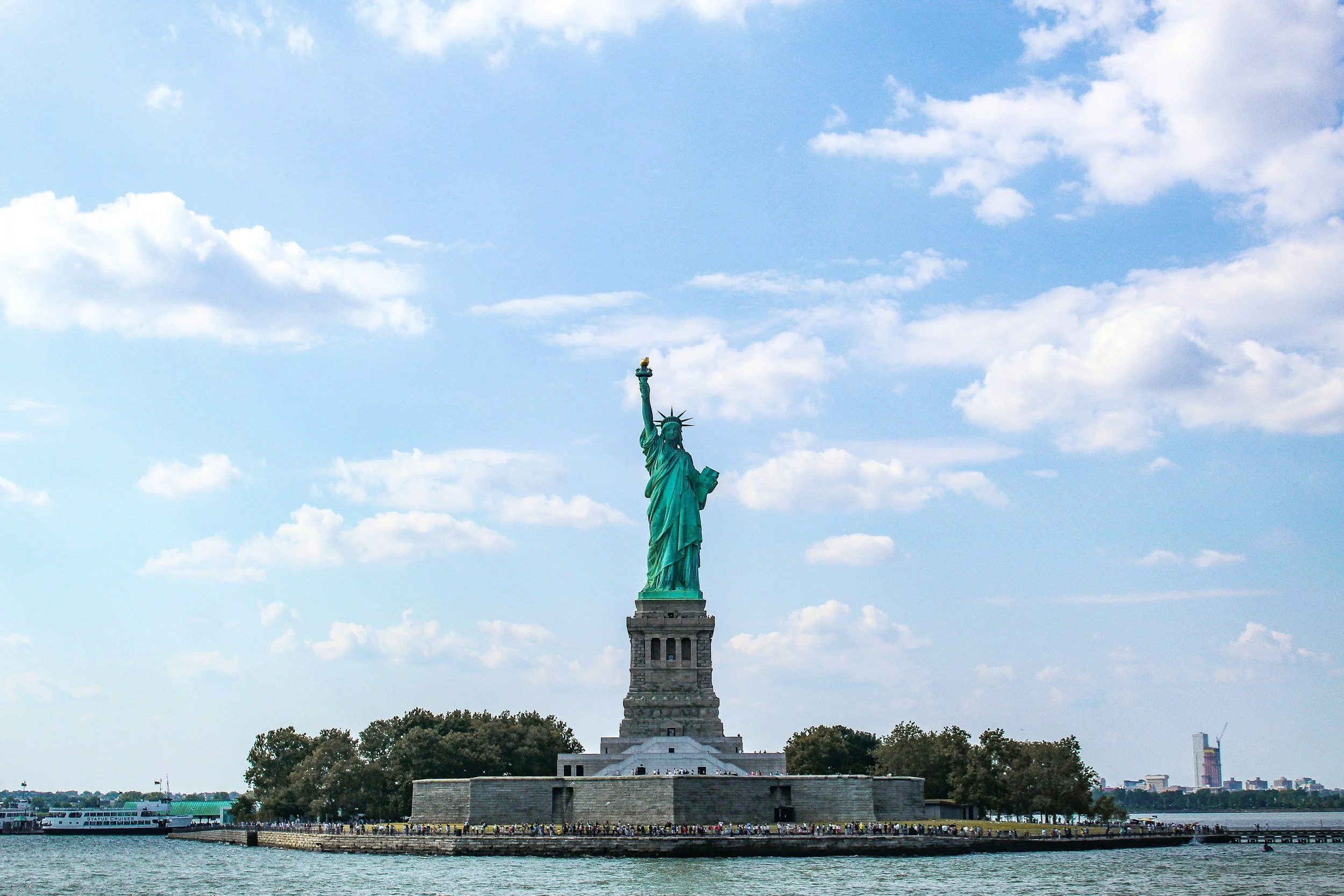 Ellis island form the hudson river