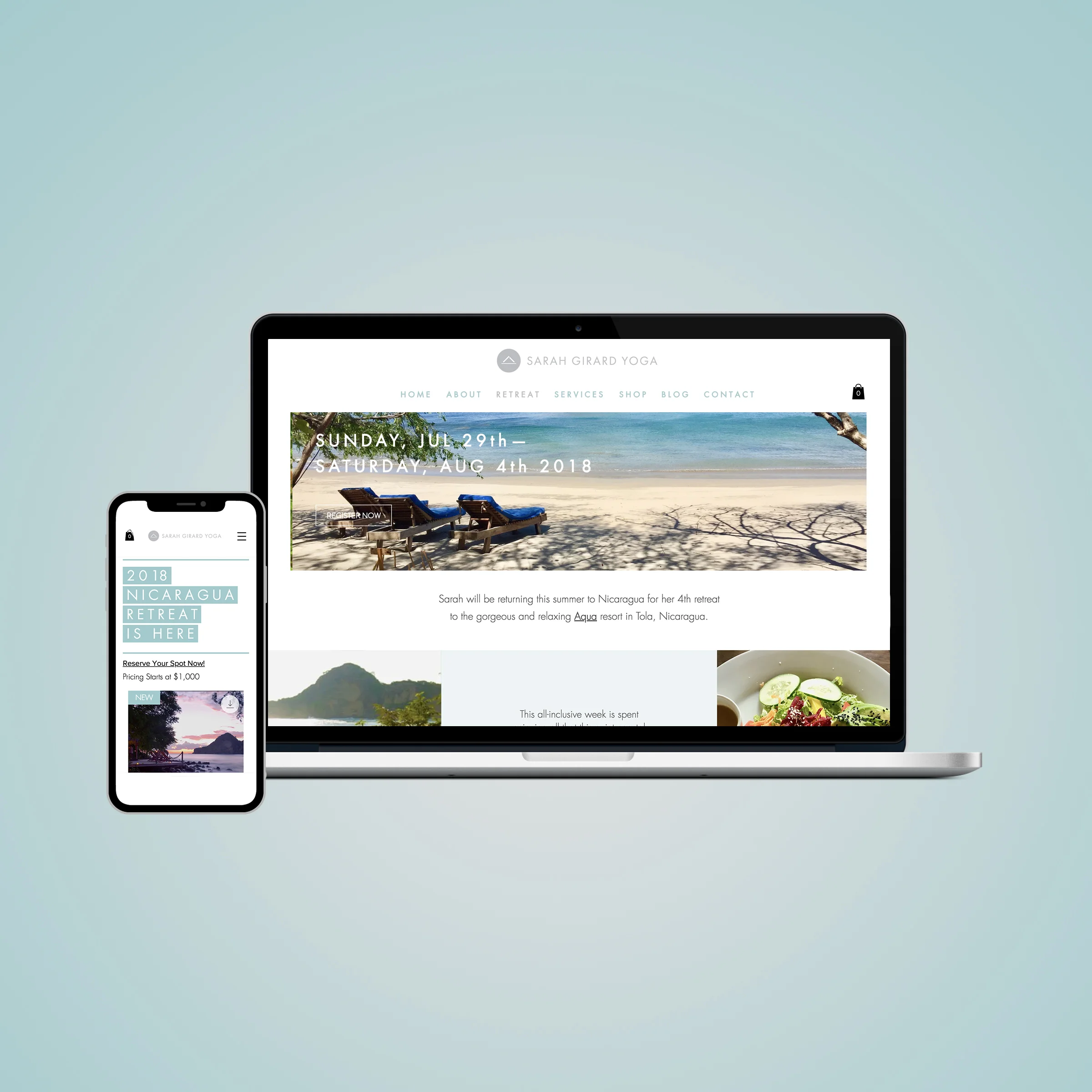 yoga website design